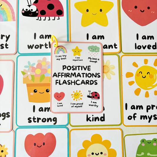 Daily Affirmations Flashcards, Preschool Toddler Learning resource,  Positive Words, Home schooling education materials, Empowerment cards